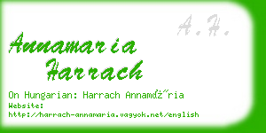 annamaria harrach business card